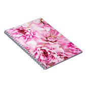 ピンク菊の花手帳 ノートブック (右側)