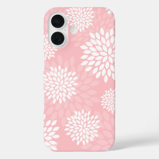 ピンク菊の花柄 Case-Mate iPhoneケース (裏面)