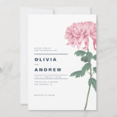 ピンク菊結婚植物園 招待状 (正面)