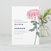 ピンク菊結婚植物園 招待状 (スタンド正面)