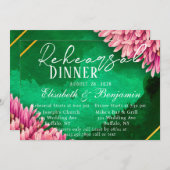 ピンク菊金ゴールドリハーサルディナー 招待状 (正面/裏面)