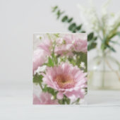 ピンク菊5エレガンス ポストカード (スタンド正面)