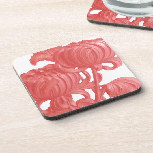 ピンク菊 コースター (左側)