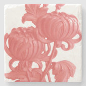 ピンク菊 ストーンコースター (正面)
