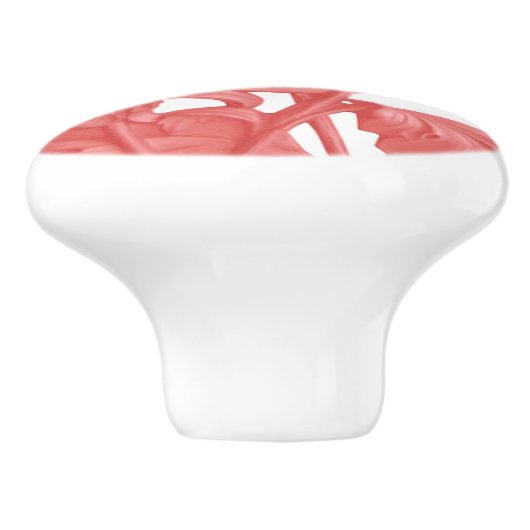 ピンク菊 セラミックノブ (側面)