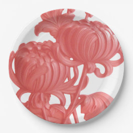 ピンク菊 ペーパープレート