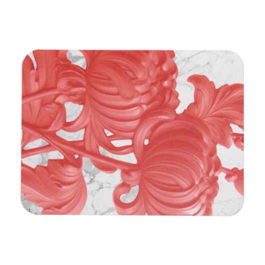 ピンク菊 マグネット (横)