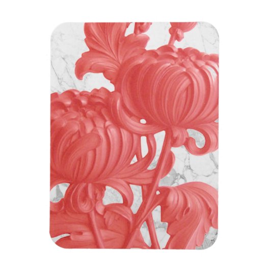 ピンク菊 マグネット (縦)