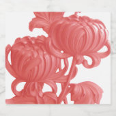 ピンク菊 リキュールボトルラベル (シングルラベル)