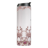 ピンク華美フローラサーマルタンブラー タンブラー (回転左)