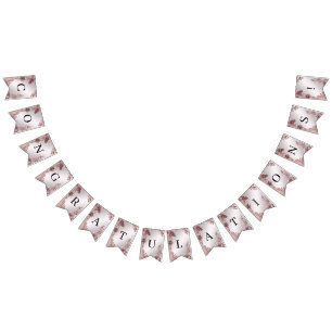 ピンク華美フローラバンティング国旗 バンティングフラッグ