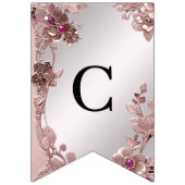 ピンク華美フローラバンティング国旗 バンティングフラッグ (第1の旗)