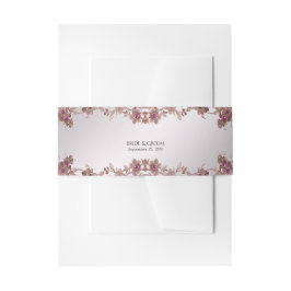 ピンク華美フローラ招待状用帯 招待状ベリーバンド