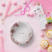 ピンク華美フローラ紙ボウル ペーパーボウル (パーティー)