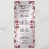 ピンク華美フローラ結婚式 プログラム