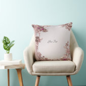 ピンク華美フローラ装飾用クッション クッション (椅子)