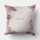 ピンク華美フローラ装飾用クッション クッション (正面)