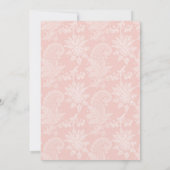ピンク華美白フォーマルエレガント結婚フローラ 招待状 (裏面)
