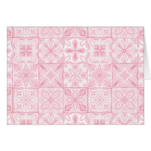 ピンク華美色のタイル
