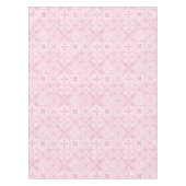 ピンク華美色のタイル テーブルクロス (正面)