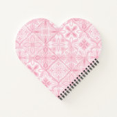 ピンク華美色のタイル ノートブック (裏面)