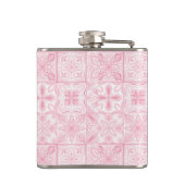 ピンク華美色のタイル フラスク (裏面)