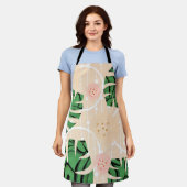 ピンク葉のモンステラ。 エプロン (着用した状態)