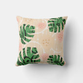 ピンク葉のモンステラ クッション (裏面)