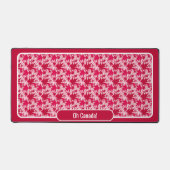 ピンク葉の背景のカエデ デスクマット (正面)