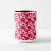 ピンク葉の背景のカエデ マグカップ (中央)