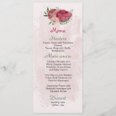 ピンク葉の花の緑結婚の植物 メニュー (正面)