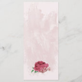 ピンク葉の花の緑結婚の植物 メニュー (裏面)