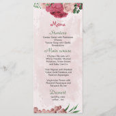 ピンク葉の花の緑結婚の植物 メニュー (正面)