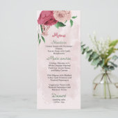 ピンク葉の花の緑結婚の植物 メニュー (スタンド正面)