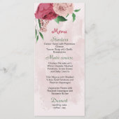 ピンク葉の花の緑結婚の植物 メニュー (正面)