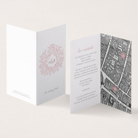 ピンク葉クの地図と結婚詳細 (内部&外部)