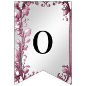 ピンク葉色フローラバンティング国旗 バンティングフラッグ (第2の旗)