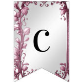 ピンク葉色フローラバンティング国旗 バンティングフラッグ (第1の旗)