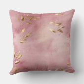 ピンク葉金ゴールド クッション (裏面)
