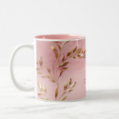 ピンク葉金ゴールド ツートーンマグカップ (左)