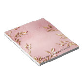 ピンク葉金ゴールド ノートパッド (アングル)