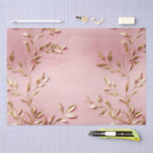 ピンク葉金ゴールド 薄葉紙 (クラフト)