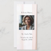 ピンク葬儀記念祈りの言葉しおりカード (正面)