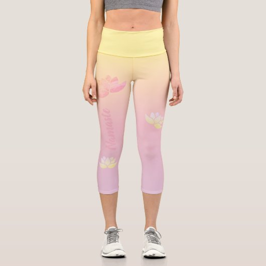 ピンク蓮のエネルギー カプリレギンス (正面)