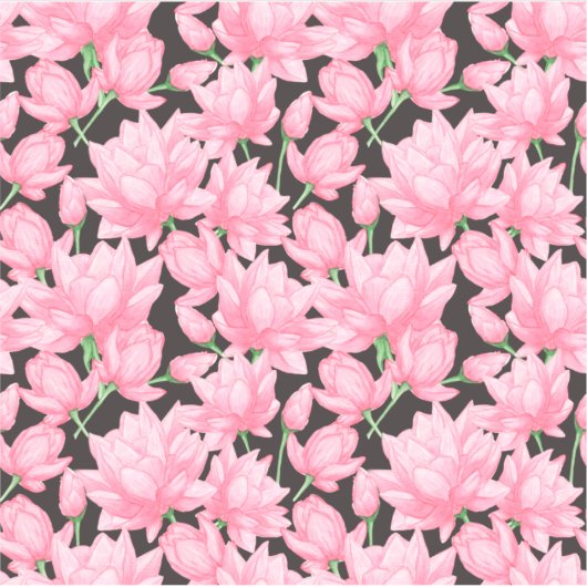 ピンク蓮の模様 シール (正面)