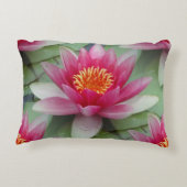 ピンク蓮の水ゆりアクセント枕 アクセントクッション (裏面)