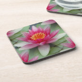 ピンク蓮の水百合 コースター (左側)