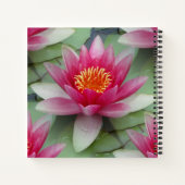 ピンク蓮の水百合 ノートブック (裏面)