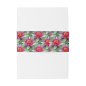 ピンク蓮の水百合 招待状ベリーバンド (裏面例)