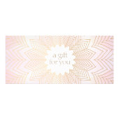 ピンク蓮の花のギフト券 ラックカード (正面)